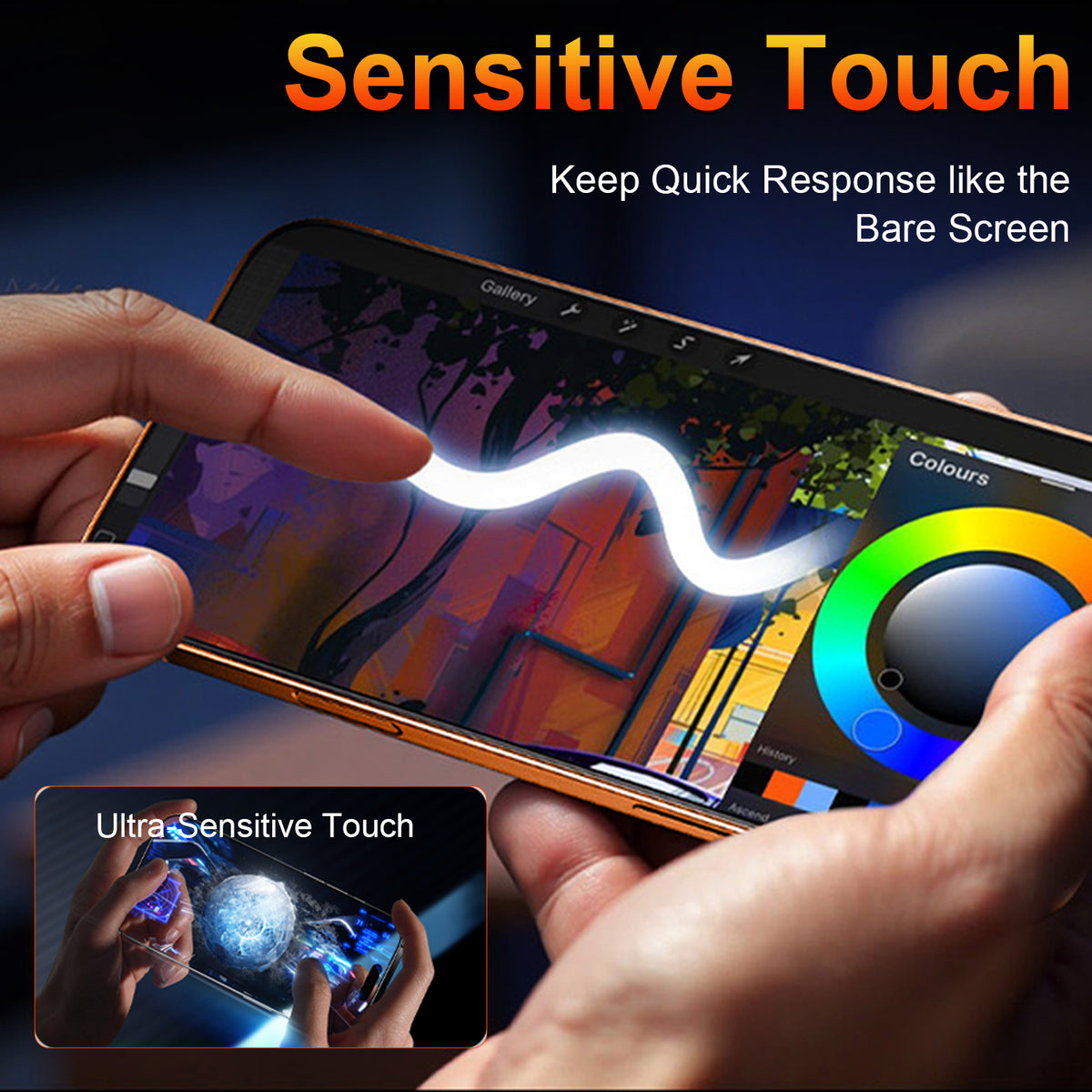 OneFish Screen Protector Compatible with iPhone 11-18 Series HD Clear Tempered Glass Film ,Armor Durable Scratch-Resistant One-Pull Tray Easy Installation Free Bubble Anti-Fingerprint