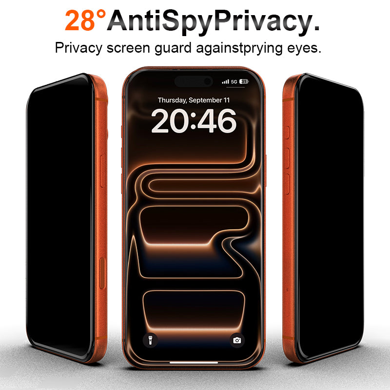 3 Pack Tempered Glass Screen Protector Compatible with iPhone 13/14/15/16/17 Series, Bubble-Free & Dust-Proof, Responsive Touch, Full-Coverage Tempered Glass, Ultra-Fit Tray for Easy Installation