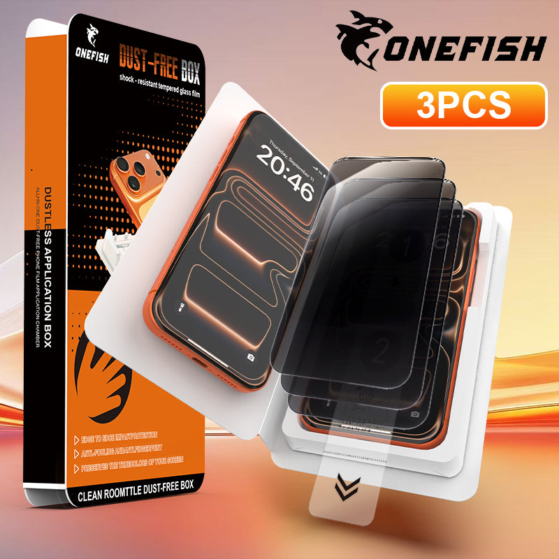 3 Pack Tempered Glass Screen Protector Compatible with iPhone 13/14/15/16/17 Series,  Bubble-Free & Dust-Proof, Responsive Touch, Full-Coverage Tempered Glass, Ultra-Fit Tray for Easy Installation