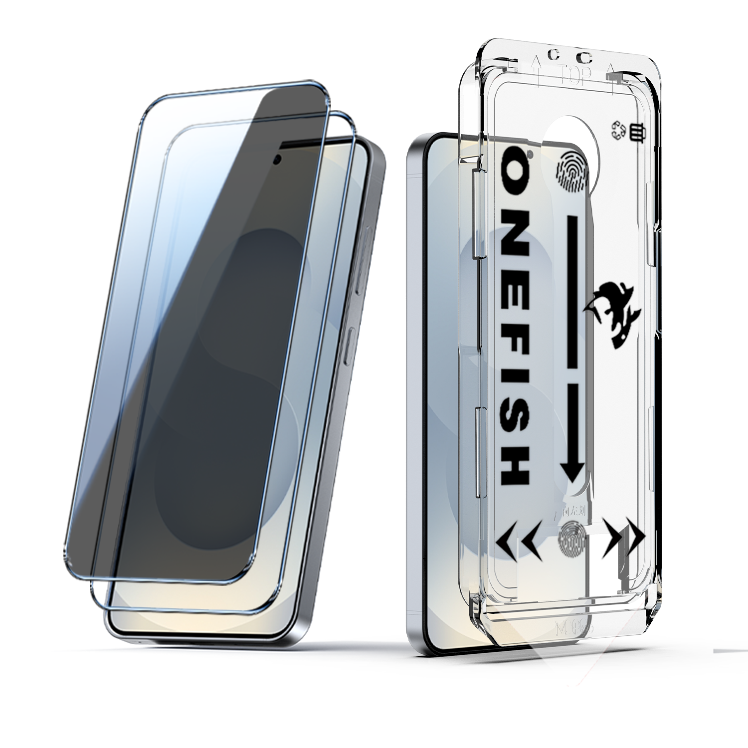 OneFish Screen Protector  Samsung , HD Clear or Privacy, 2 Pack